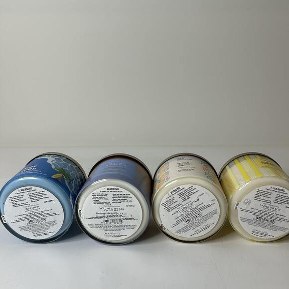 Bath & Body Works Summer Candles Surf Shop Under The Sun Sea 3 Wick Large 14.5oz - Picture 7 of 8